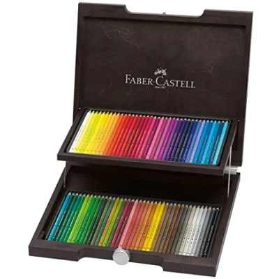Abbildung von FABER CASTELL 110072 Buntstifte Polychromos, im 72er Holzkoffer