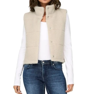 Abbildung von ONLY Sandra LIFE OTW NOOS Weste, Damen, Größe: Medium, Pumice stone