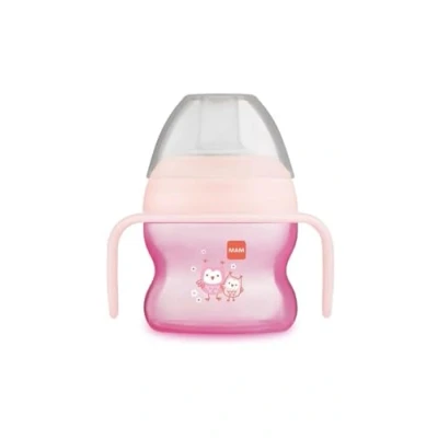 Abbildung von MAM Starter Cup mit rutschfesten Griffen und Ausgießer, ab 4 Monaten, 150 ml, Pink