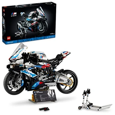 Abbildung von LEGO Technic BMW M 1000 RR Motorrad Modell, Modellbausatz für Erwachsene, Set als Geschenk zum Basteln Männer und Frauen, Home oder Büro Deko 42130