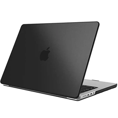 Abbildung von Fintie Hülle Kompatibel mit MacBook Pro 14 Zoll (2024 2021) A3112 A3401 A3185 A2992 A2918 A2779 A2442 M4 M3 M2 M1 Pro/Max, Schutzhülle Zoll, Schwarz(Matt)