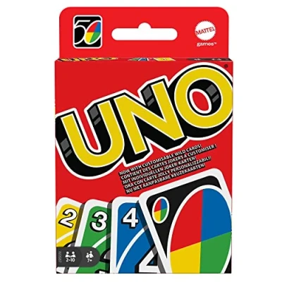 Abbildung von Mattel Games UNO Kartenspiel für die Famile, Perfekt als Kinderspiel, Reisespiel oder Spiel Erwachsene, 2 10 Spieler, ab 7 Jahren, W2087