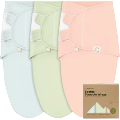 Abbildung von KeaBabies 3 Pack Bio Baby Schlafsack zum Pucken Ergonomische Pucksack 0 Monate, Babyschlafsack Neugeborene, Pucktuch Baby, Puck Pucksack, Wickeldecke (Mellow)