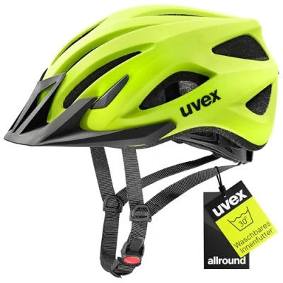 Abbildung von uvex viva 3 leichter Allround Helm für Damen und Herren individuelle Größenanpassung waschbare Innenausstattung neon yellow matt 56 62 cm