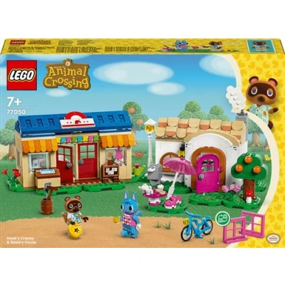 Abbildung von LEGO Animal Crossing Nooks Laden und Sophies Haus Set, kreatives Spielzeug für Kinder mit 2 Mini Figuren aus der Videospielreihe, Geschenk Mädchen Jungen ab 7 Jahren 77050
