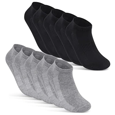 Abbildung von Herren &amp; Damen Sneaker Socken 39 42 Schwarz Baumwolle Unisex 10 Paar Sneakersocken Sportsocken 16510 WP (Schwarz Grau 42)