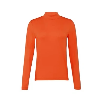 Abbildung von s.Oliver Schmal Geschnittenes Langarmshirt, Damen, Größe: 40, Orange