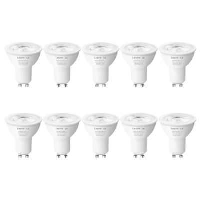 Abbildung von Lepro GU10 LED Lampe, 4W 345 Lumen 38 Leuchtmittel, 2700 Kelvin Warmweiß Energiesparlampe ersetzt 50W Halogenlampen, Grad Abstrahlwinkel Glühbirnen, 10 Stück