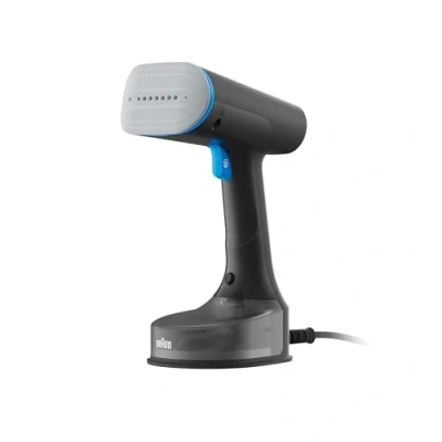 Abbildung von Braun QuickStyle 5 GS5031BL Dampfglätter, Dual FreeGlide 3D Technologie, FastSteam Steamer, Dampf 25 g/min, Wassertank 150 ml, 2,5 m Kabellänge, in 45 Sekunden bereit, 1200W, Schwarz/Blau