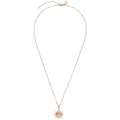 Abbildung von Purelei® Sun Kette Damen (Roségold) Halskette aus langlebigem Edelstahl Wasserfeste mit Anhänger 50 55 cm Länge verstellbar für deinen individuellen Look