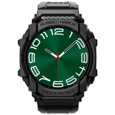 Abbildung von Spigen Rugged Armor Pro Hülle Schwarz Samsung Galaxy Watch Ultra