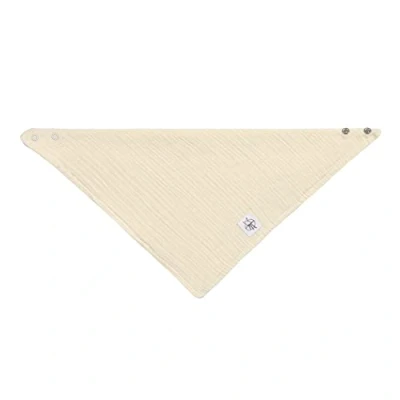 Abbildung von LÄSSIG Baby Kinder Muslin GOTS zertifiziert Mull Dreieckstuch Lätzchen Baumwolle Druckknopf doppellagig/Bandana vanilla