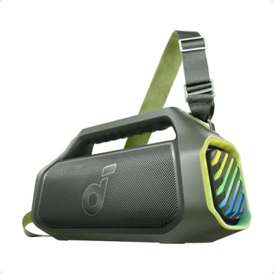 Abbildung von soundcore Boom 2 Plus Outdoor Lautsprecher, 100W, 2+2 Channel, BassUp 2.0, 20h, Schnellladung, IPX7 wasserdicht, RGB Lichter, USB C, Power Bank, BT 5.3, tragbarer Bluetooth Camping