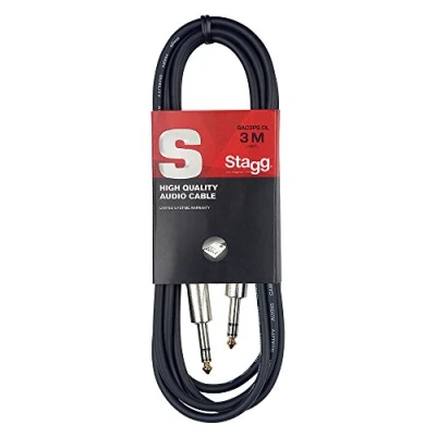 Abbildung von Stagg SAC3PS DL Deluxe symmetrisch Instrument Kabel (Klinke auf Klinke, 3m)