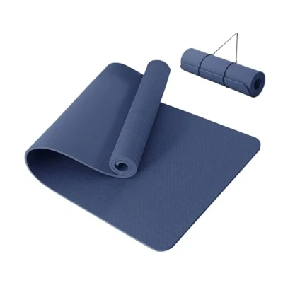 Abbildung von Good Nite Gymnastikmatte Yogamatte Fitnessmatte Rutschfest Trainingsmatte Sport Turn Matten Pilates Matte Bodenturnmatte Mit Tragegurt 183 x 61 1 cm (Marine)