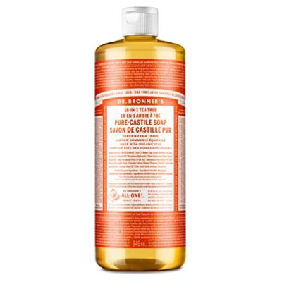 Abbildung von Dr. Bronner Magic Soaps Pure Kastilien Seife, 18 in 1 Hemp Tea Tree, 32 Unze