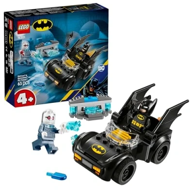 Abbildung von LEGO DC Batman: Batman &amp; Batmobil vs. Mr. Freeze Superhelden Auto Spielzeug mit 2 Minifiguren Eisshooter Elementen zum Abfeuern Geschenk für Jungen und Mädchen ab 4 Jahren 76301