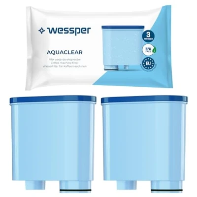 Abbildung von Wessper Wasserfilter Kartuschen Kompatibel mit Philips Aquaclean CA6903/10 CA6903/22 CA6903 und Saeco Kaffeemaschine, Filterpatrone Aktivkohle für Kaffeevollautomat 2er Pack