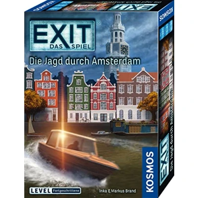 Abbildung von KOSMOS 683696 EXIT Das Spiel Die Jagd durch Amsterdam, Level: Fortgeschrittene, Escape Room Spiel, Game für 1 4 Spieler ab 12 Jahre, EIN einmaliges Gesellschaftsspiel