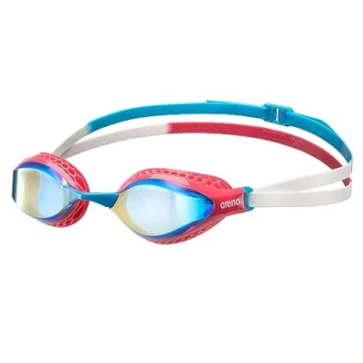 Abbildung von arena Air Speed Mirror Unisex Schwimmbrille für Erwachsene, Taucherbrille mit Breiten Gläsern, Anti Beschlag, UV Schutz, 3 Austauschbare Nasenstege, Seals