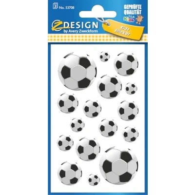 Abbildung von AVERY Zweckform 53392 Kinder Sticker Fußbälle 30 Aufkleber