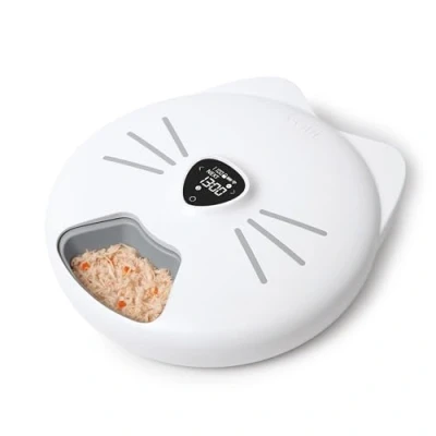 Abbildung von Catit PIXI Smart Futterautomat mit 6 Mahlzeiten (Nassfutter), Weiß