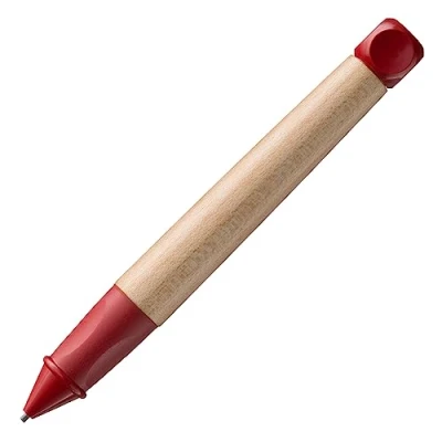 Abbildung von Lamy abc red Bleistift kindergerechter Schreiblernbleistift mit rutschfestem, ergonomischem Griff Drehbleistift robustem Ahorngehäuse inkl. Feinstrichmine M 44 in Strichbreite 1,4 mm
