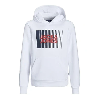 Abbildung von Jack &amp; Jones Junior Jjecorp LOGO HOOD Kapuzenpullover für Kinder, Größe: 176, White
