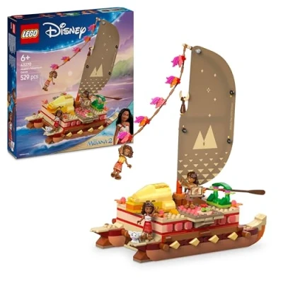 Abbildung von LEGO Disney Vaianas Abenteuerfloß, BAU und Spielset zum Darstellen von Geschichten Rollenspielen, Schiffsspielzeug, Mit Figuren der Charaktere für Kinder ab 6 Jahren 43270
