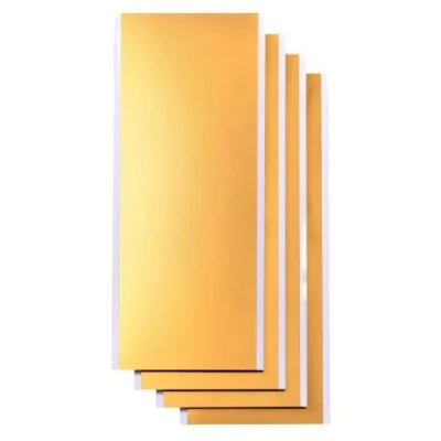 Abbildung von Cricut Joy Smart Label Beschreibbares Vinyl (Permanent) Gold 4 Blätter 14cm x 33cm (5,5&quot; 13&quot;) Für