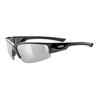 Abbildung von uvex sportstyle 215 Sportbrille für Damen und Herren starker Schutz vor Sonnenstrahlung druckfreier Sitz &amp; perfekter Halt black/silver one size