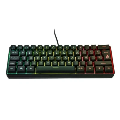 Abbildung von SureFire Kingpin X1 60% Gaming Tastatur Spanish, Multimedia Keyboard klein &amp; mobil, RGB mit Beleuchtung, 25 Anti Ghosting Tasten, spanisches Layout QWERTY