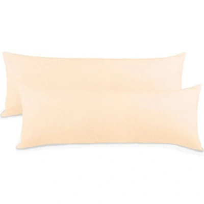 Abbildung von aqua textil Classic Line Kissenbezug 2er Set 40 x 145 cm Natur Baumwolle Seitenschläferkissen Bezug Kissenhülle, Kopfkissenüberzug, Pillowcase, Bettkissen, Kopfkissenbezug, Reißverschluss