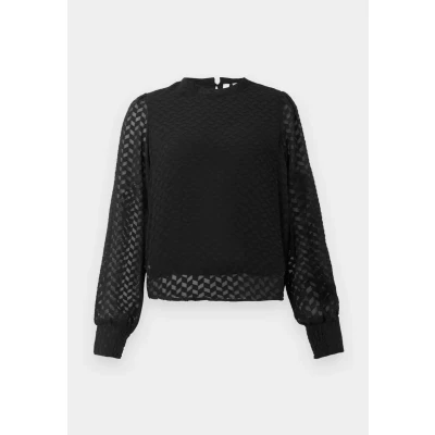 Abbildung von ONLY Damen Onlemmery Ls Top Wvn, Schwarz, S