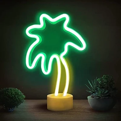 Abbildung von Kokosnuss Neonlicht, Batterie oder USB betriebenes Schlafzimmer Sockel LED Lichtschild, Weihnachts Geburtstagsparty Beleuchtungsdekoration, Wohnzimmer, Tisch, Kindergeschenk...