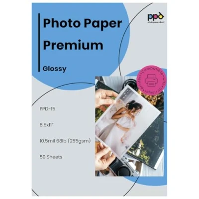Abbildung von PPD 50 x A4 Inkjet Fotopapier 280g Glänzend Premium Plus Wasserfest, Sofort Trocken 15