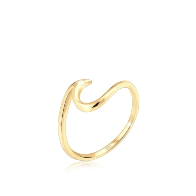 Abbildung von Elli WAVE Ring goldcoloured, Damen, Größe: 54, Gold coloured