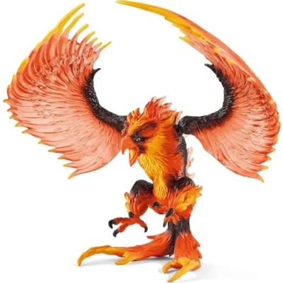 Abbildung von schleich ELDRADOR CREATURES 42511 Feuer Adler Mythische Fantasy Phönix Kreatur Monster Actionfigur mit Beweglichen Flügeln und Realistischen Details Figuren ab 4 Jahren, Red