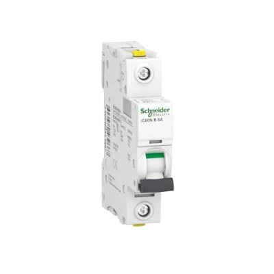 Abbildung von Schneider Electric Leitungsschutzschalter Acti9 iC60N, 1 polig, 6A, B Charakteristik, 6kA, Artikelnummer A9F03106
