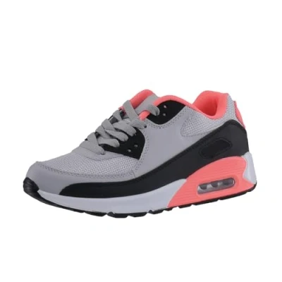 Abbildung von Elara Damen Herren Sneaker Sport Turnschuhe Chunkyrayan G016 Grey/Black/Orange 40