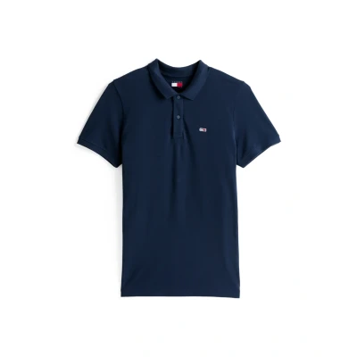 Abbildung von Tommy Jeans Placket Poloshirt, Herren, Größe: 44, Dark night navy