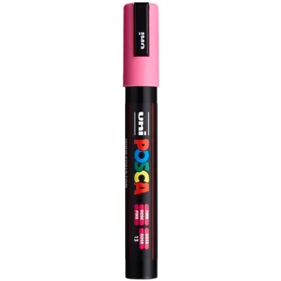Abbildung von Faber Castell uni ball 182528 Marker POSCA mit mittelfeiner Rundspitze rosa, 1 Stück