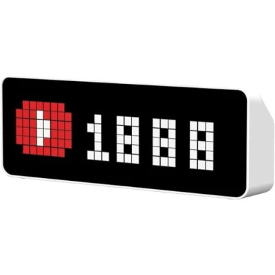 Abbildung von ULANZI TC001 Smart Pixel Clock, Social Media Counter, Digitaler Wecker mit Wetter, AWTRIX Simulator, Retro Art Anzeigetafel Pomodoro Uhr Nachttisch Gaming Zimmer &amp; Büro Dekor