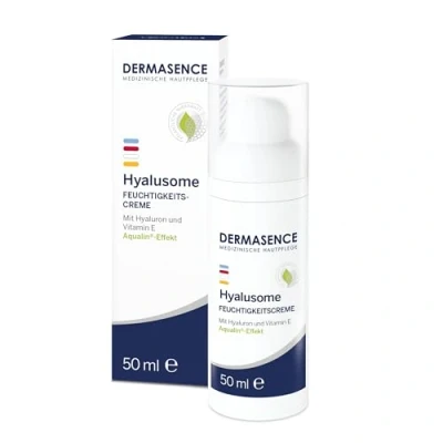 Abbildung von DERMASENCE Hyalusome Feuchtigkeitscreme, 50 ml Hydratisierende Gesichtspflege mit Anti Aging Effekt für die feuchtigkeitsarme Haut beugt der Faltenbildung vor Hyaluron und Vitamin E
