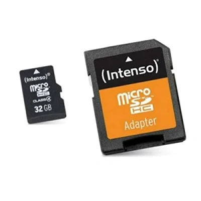 Abbildung von Intenso microSDHC 32GB Class 10 Speicherkarte inkl. SD Adapter, schwarz