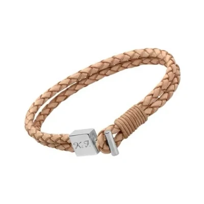 Abbildung von doppelreihiges Lederarmband mit Gravur Armbänder