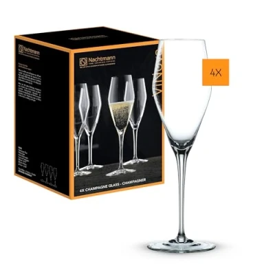 Abbildung von Nachtmann 4 teiliges Champagnerglas Set, Sektgäser, Kristallglas, 280 ml, ViNova, 0098075 0