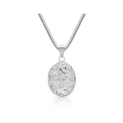 Abbildung von Medaillon mit Kette, Silber Anhänger