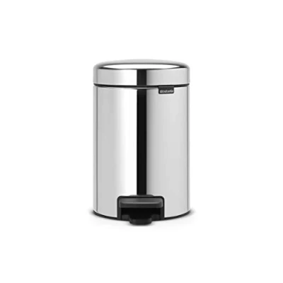 Abbildung von Brabantia 113147 GG172 Treteimer mit Inneneimer aus Kunststoff, stahl, Brilliant Steel, 3,Liter