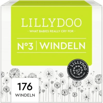 Abbildung von LILLYDOO hautfreundliche Windeln Größe 3 (6 10 kg), Monatsbox (176 Windeln) (FSC Mix)